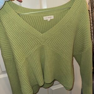 LA Hearts Women's Green Sweater